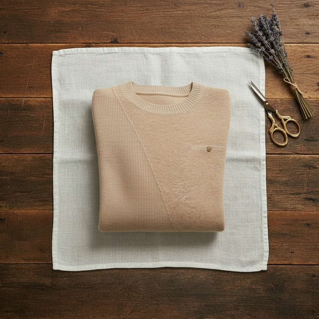 Trudy – Contrast Trim Crew Neck Knit Sweater