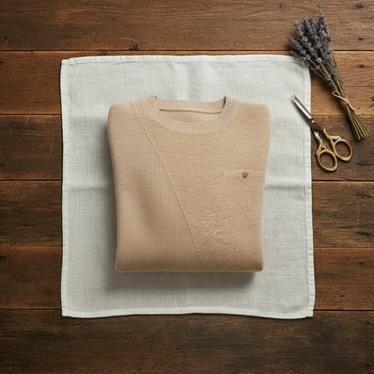 Trudy – Contrast Trim Crew Neck Knit Sweater
