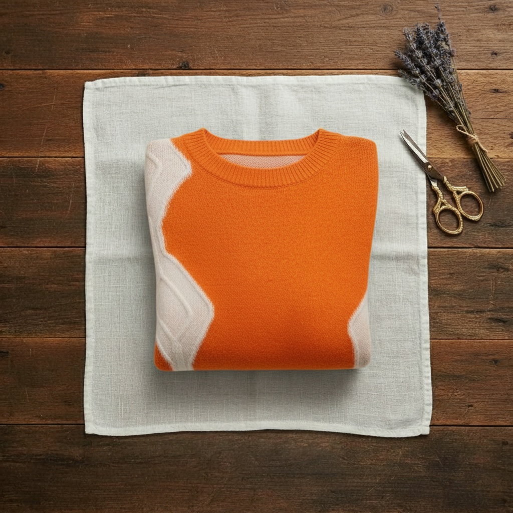 Lynn – Color-Block Knit Crew Neck Sweater