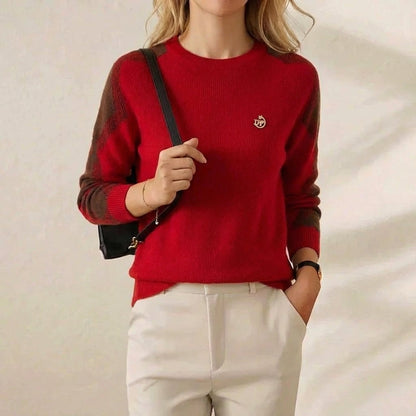Renata – Contrast Sleeve Knit Sweater