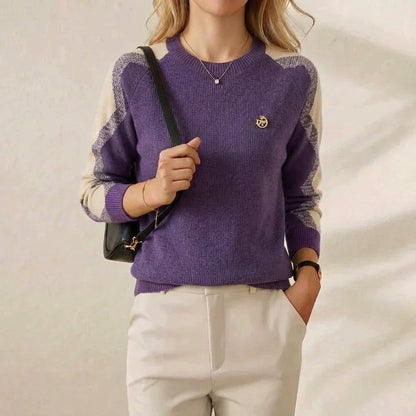 Renata – Contrast Sleeve Knit Sweater