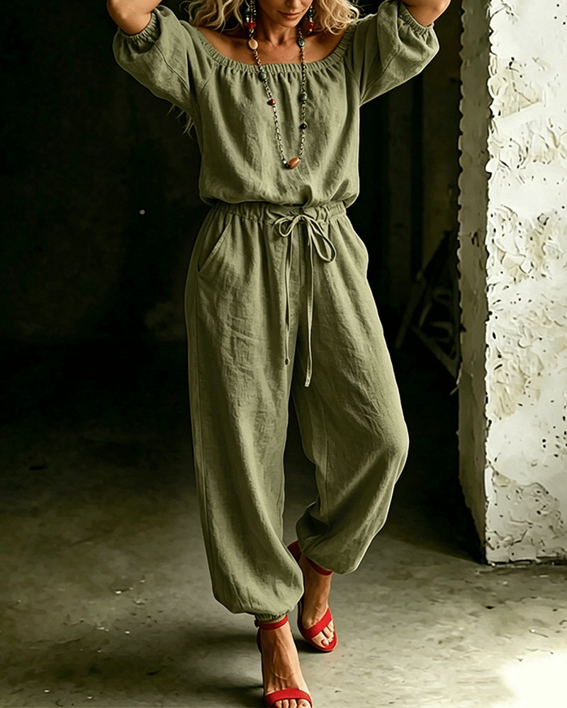 Gina – Off-Shoulder Relaxed Jumpsuit