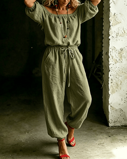 Gina – Off-Shoulder Relaxed Jumpsuit