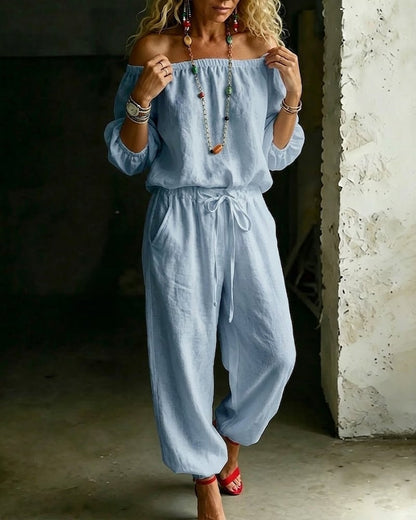 Gina – Off-Shoulder Relaxed Jumpsuit