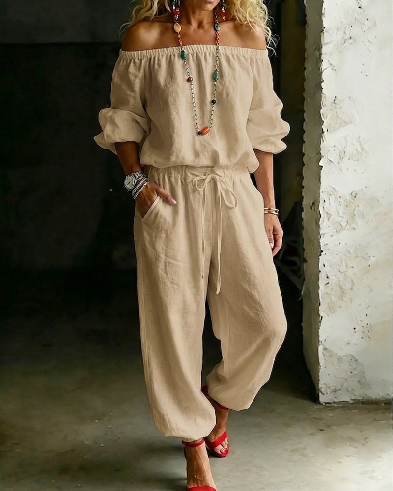 Gina – Off-Shoulder Relaxed Jumpsuit