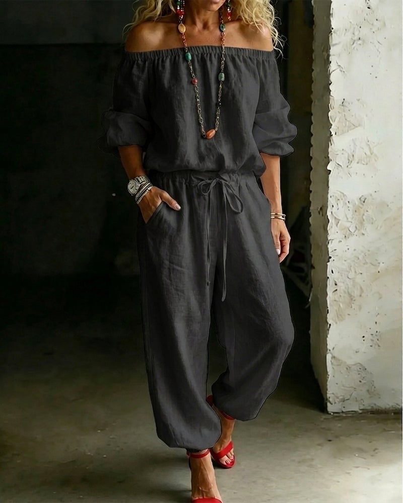 Gina – Off-Shoulder Relaxed Jumpsuit
