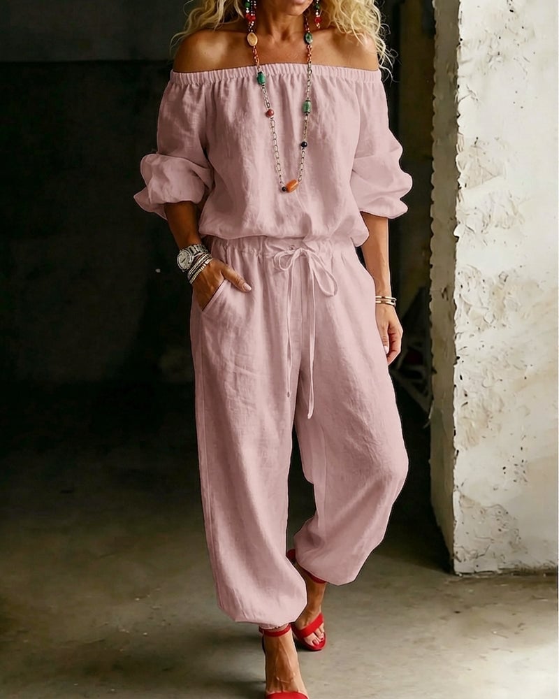 Gina – Off-Shoulder Relaxed Jumpsuit