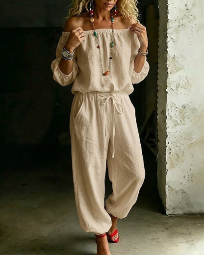 Gina – Off-Shoulder Relaxed Jumpsuit