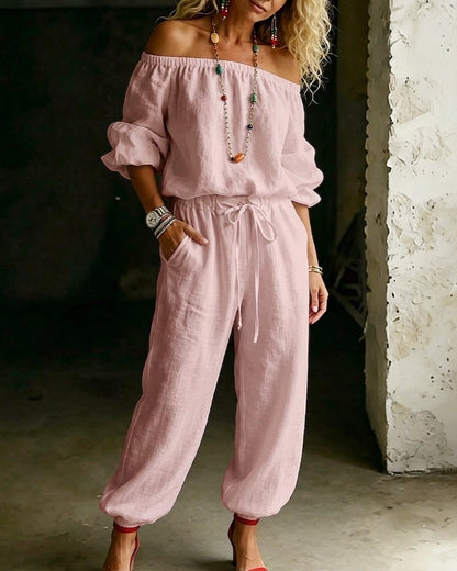 Gina – Off-Shoulder Relaxed Jumpsuit