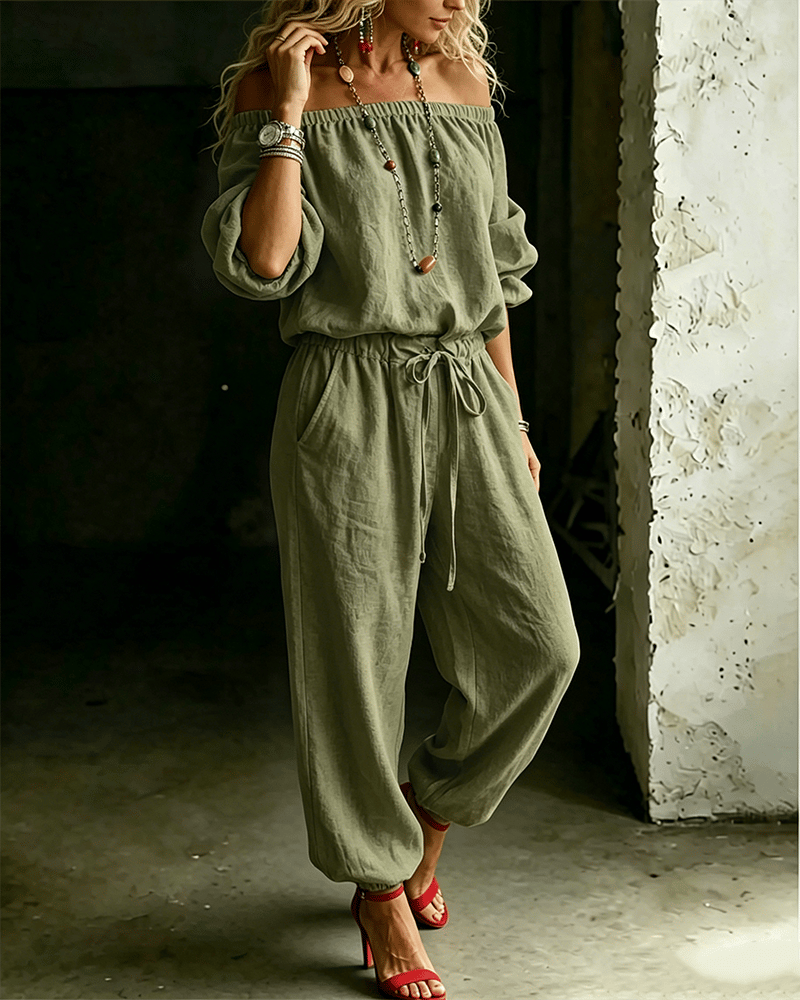 Gina – Off-Shoulder Relaxed Jumpsuit