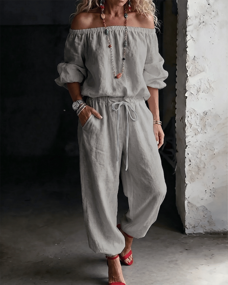 Gina – Off-Shoulder Relaxed Jumpsuit