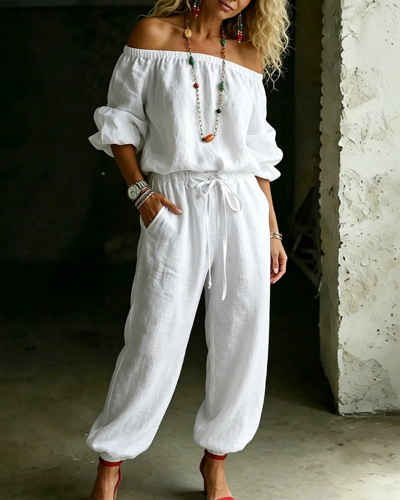 Gina – Off-Shoulder Relaxed Jumpsuit