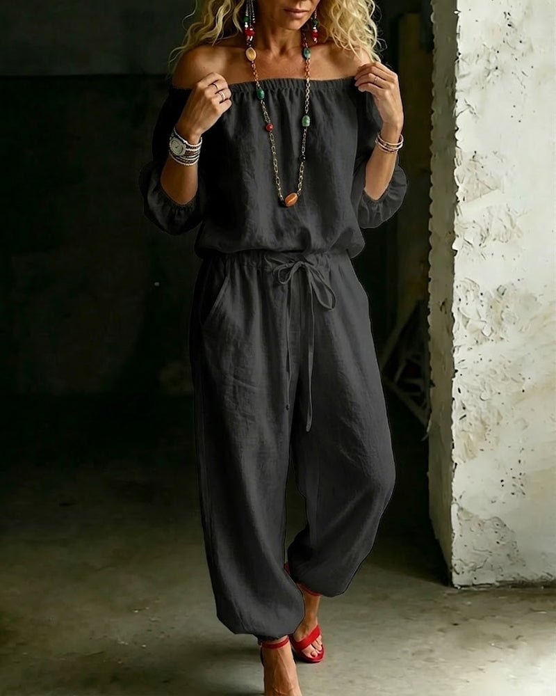 Gina – Off-Shoulder Relaxed Jumpsuit