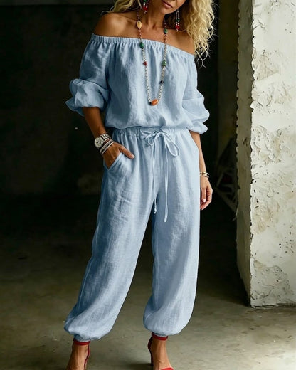Gina – Off-Shoulder Relaxed Jumpsuit