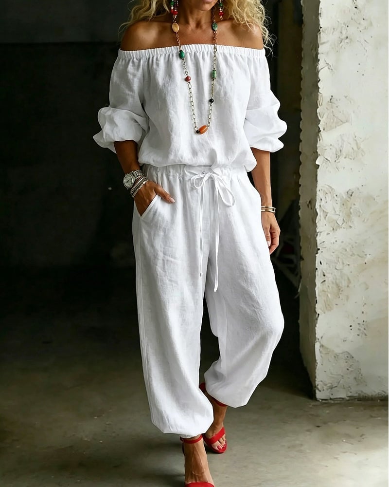 Gina – Off-Shoulder Relaxed Jumpsuit