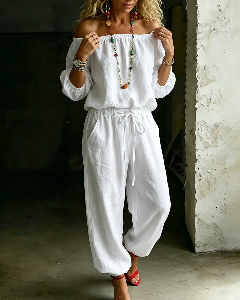Gina – Off-Shoulder Relaxed Jumpsuit