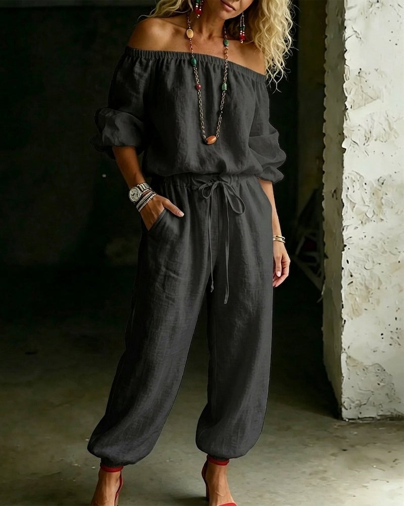 Gina – Off-Shoulder Relaxed Jumpsuit