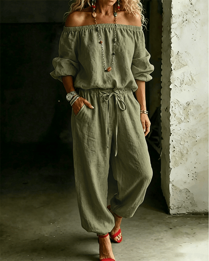 Gina – Off-Shoulder Relaxed Jumpsuit