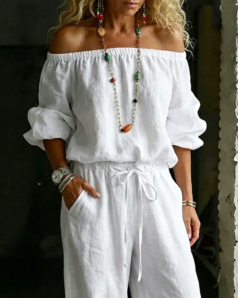 Gina – Off-Shoulder Relaxed Jumpsuit