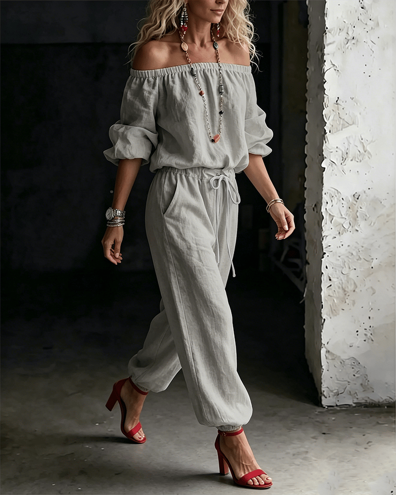 Gina – Off-Shoulder Relaxed Jumpsuit