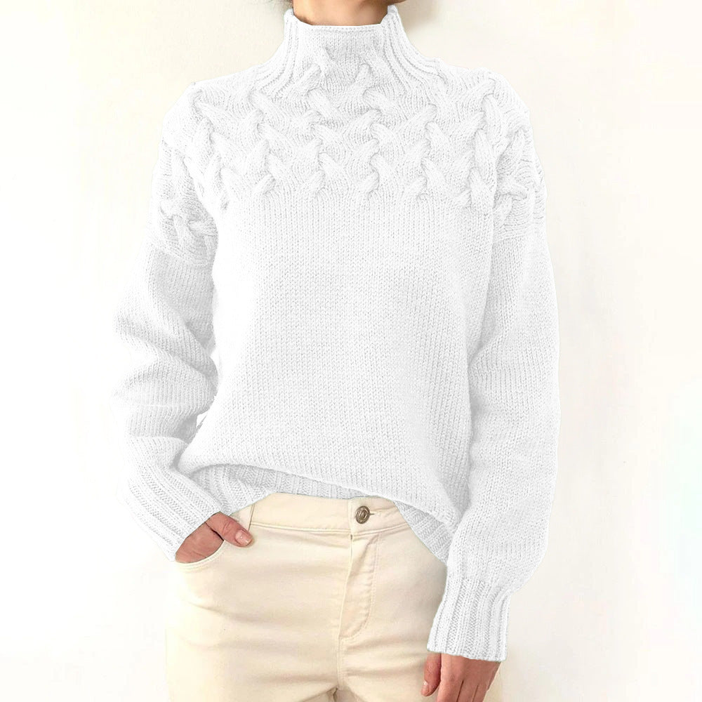 Leah – Cable Knit Turtleneck Sweater