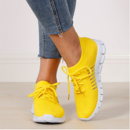 Evangeline – Lightweight Lace-Up Comfort Sneakers